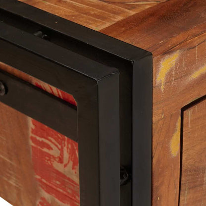 vidaXL Console Tables with Drawer with Shelf Other 2 pcs Multicolour Solid Reclaim wood