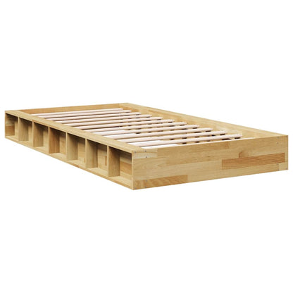 vidaXL Bed Frame | Oak | Solid Oak Wood, Plywood | Single | Bed Frame
