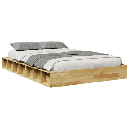 vidaXL Bed Frame | Oak | Solid Oak wood | Double | Storage | Bed Frame