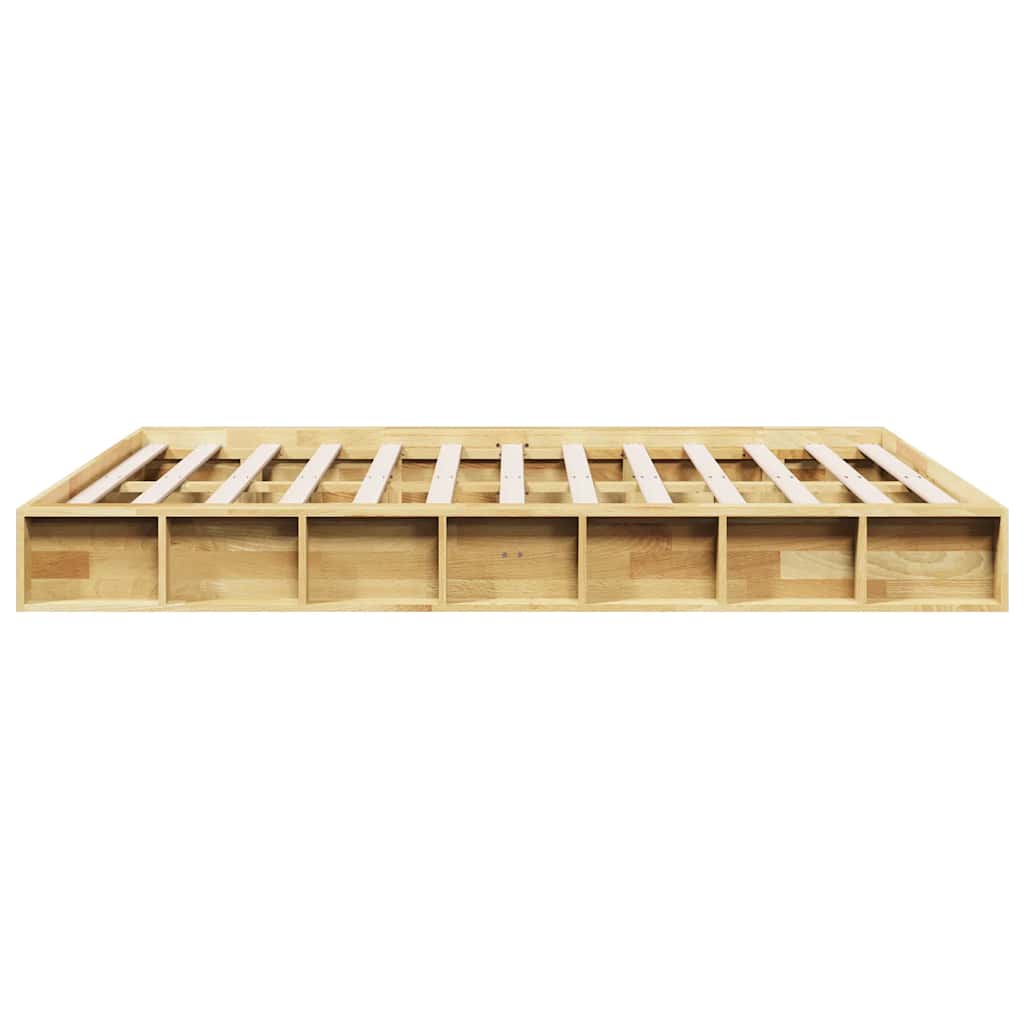 vidaXL Bed Frame | Oak | Solid Oak Wood, Plywood Slats | Double | Bed Frame