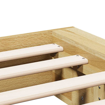 vidaXL Bed Frame | Oak | Solid Oak Wood, Plywood Slats | Double | Bed Frame