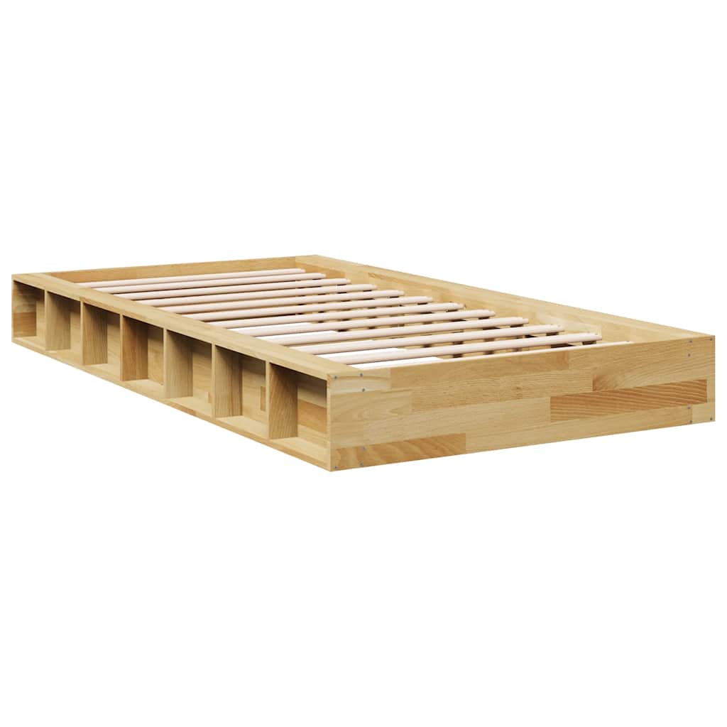 vidaXL Bed Frame | Oak | Solid oak wood | Single | Bed Frame | Rectangular