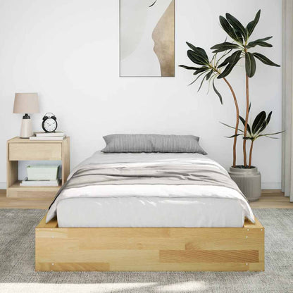 vidaXL Bed Frame | Oak | Solid oak wood | Single | Bed Frame | Rectangular