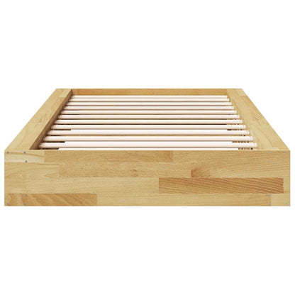 vidaXL Bed Frame | Oak | Solid oak wood | Single | Bed Frame | Rectangular