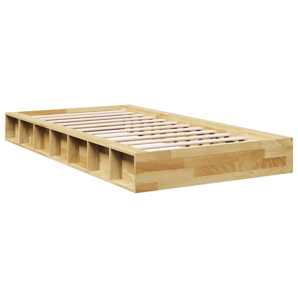 vidaXL Bed Frame | Oak | Solid oak wood | Single | Bed Frame | Rectangular