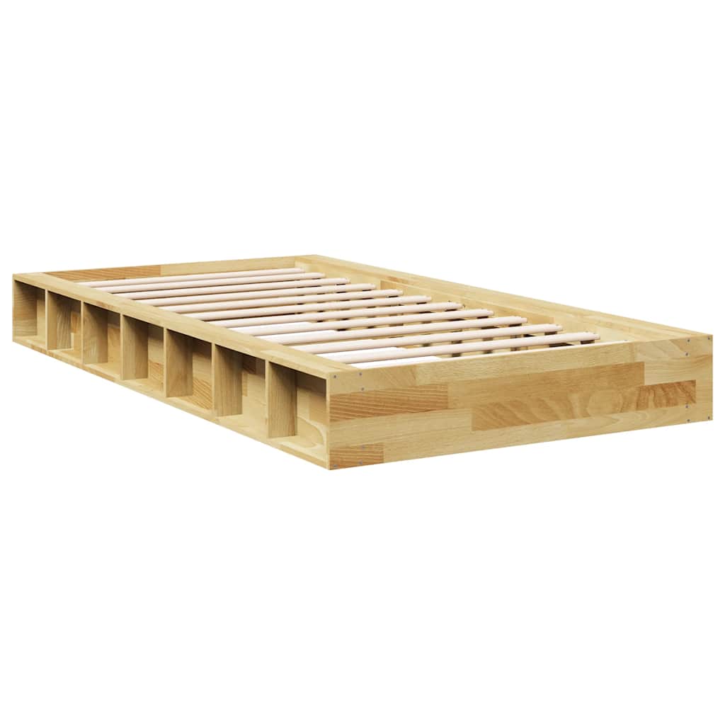 vidaXL Bed Frame | Oak | Solid Oak Wood | 90x190 cm | Bed Frame | Rectangular