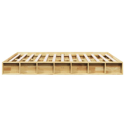vidaXL Bed Frame | Oak | Solid oak wood | Double | Rectangle | Rustic | Durable