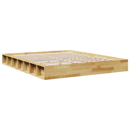 vidaXL Bed Frame without Mattress 140x190 cm Solid Wood Oak