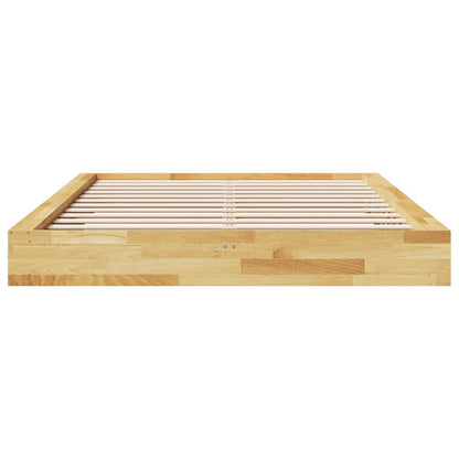 vidaXL Bed Frame without Mattress 140x190 cm Solid Wood Oak