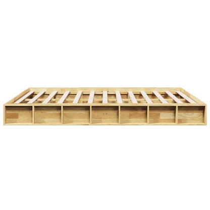 vidaXL Bed Frame without Mattress 140x190 cm Solid Wood Oak