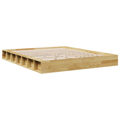 vidaXL Bed Frame without Mattress 140x190 cm Solid Wood Oak