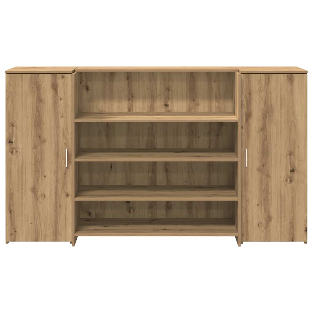 vidaXL Reception Desk Artisan Oak 180x50x103.5 cm Engineered Wood