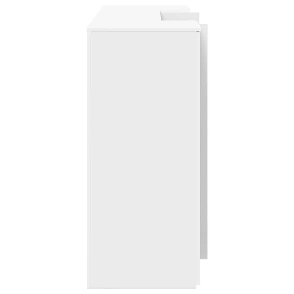vidaXL Reception Desk White 200x50x103.5 cm Engineered Wood