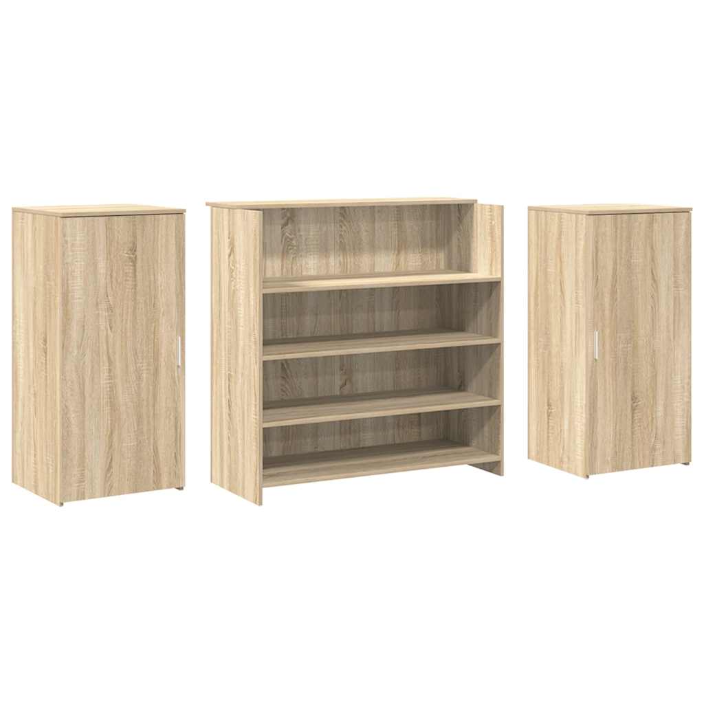 vidaXL Reception Desk Sonoma Oak 200x50x103.5 cm Engineered Wood