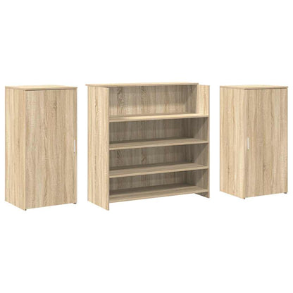 vidaXL Reception Desk Sonoma Oak 200x50x103.5 cm Engineered Wood