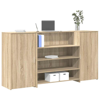 vidaXL Reception Desk Sonoma Oak 200x50x103.5 cm Engineered Wood