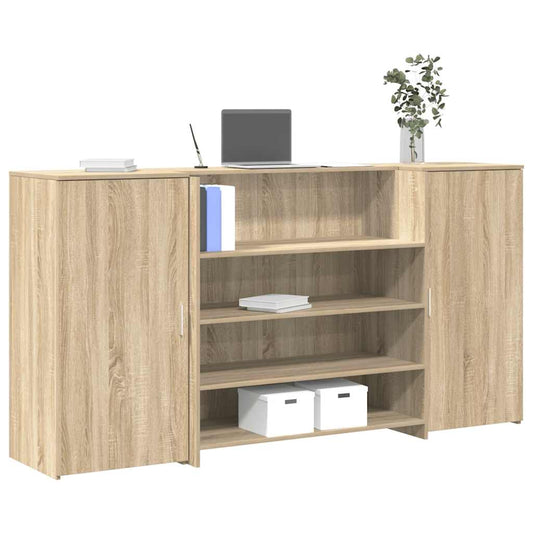 vidaXL Reception Desk Sonoma Oak 200x50x103,5 cm Engineered Wood