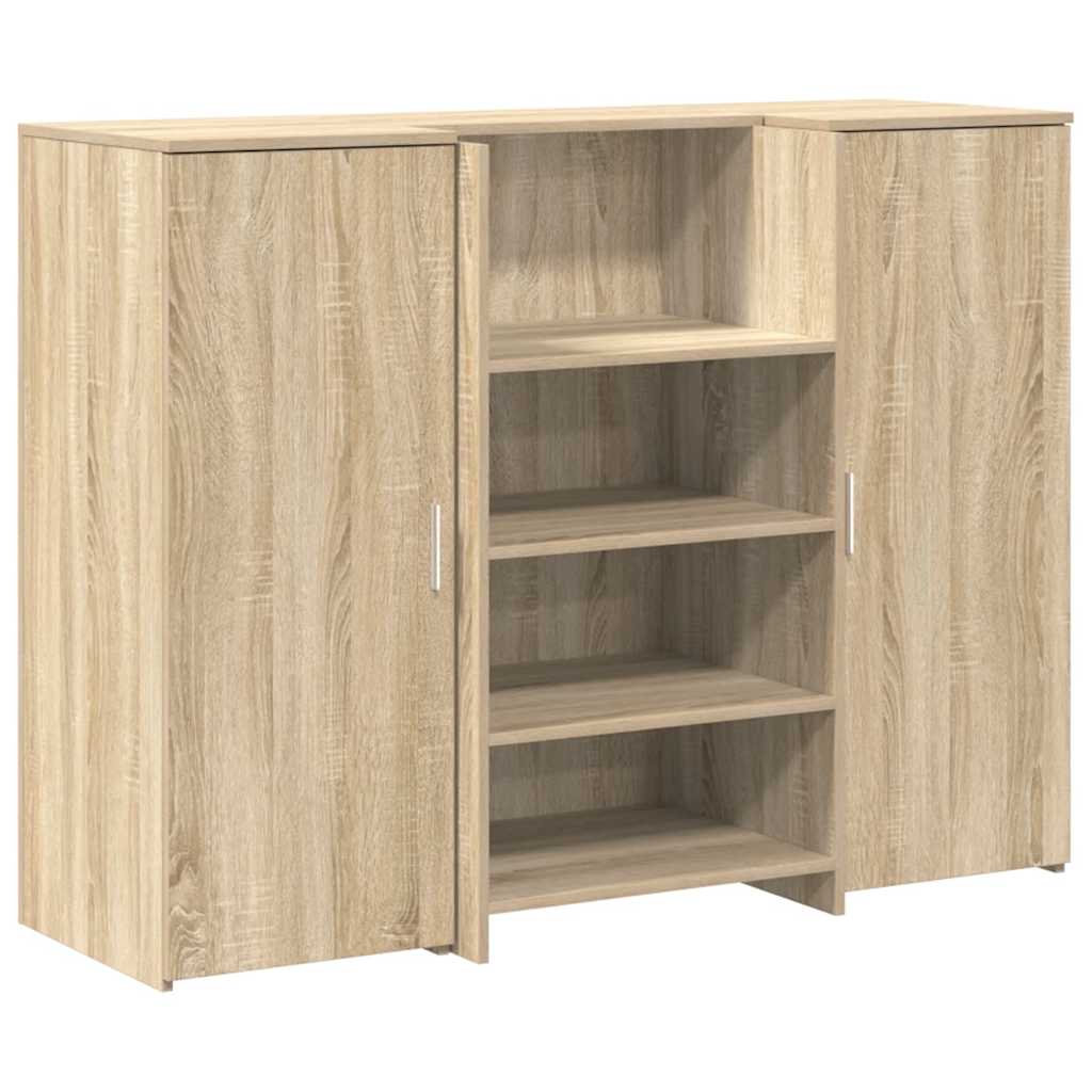 vidaXL Reception Desk Sonoma Oak 135x50x103.5 cm Engineered Wood