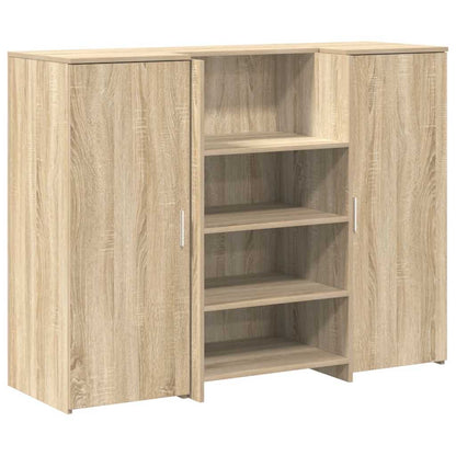 vidaXL Reception Desk Sonoma Oak 135x50x103.5 cm Engineered Wood