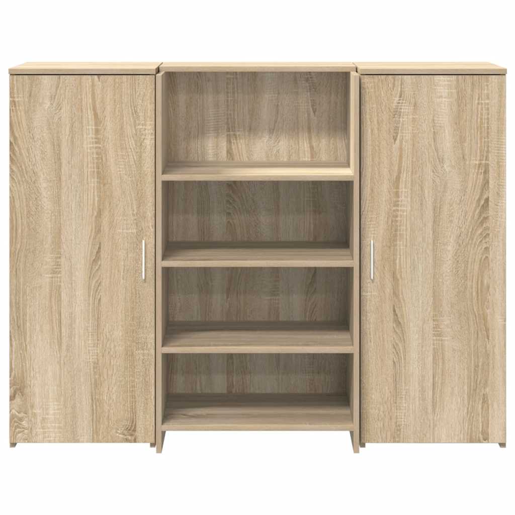 vidaXL Reception Desk Sonoma Oak 135x50x103.5 cm Engineered Wood