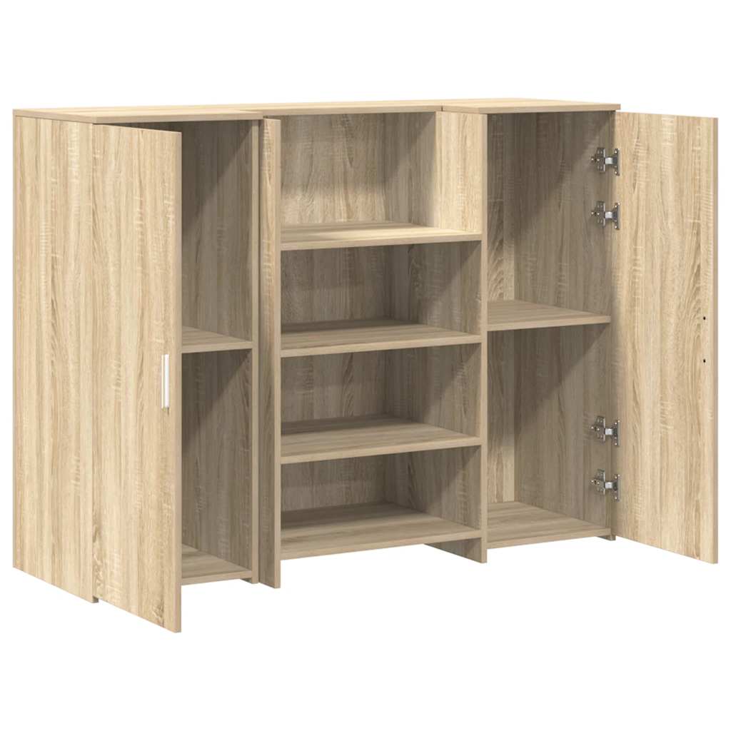 vidaXL Reception Desk Sonoma Oak 135x50x103.5 cm Engineered Wood