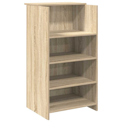 vidaXL Reception Desk Sonoma Oak 135x50x103.5 cm Engineered Wood