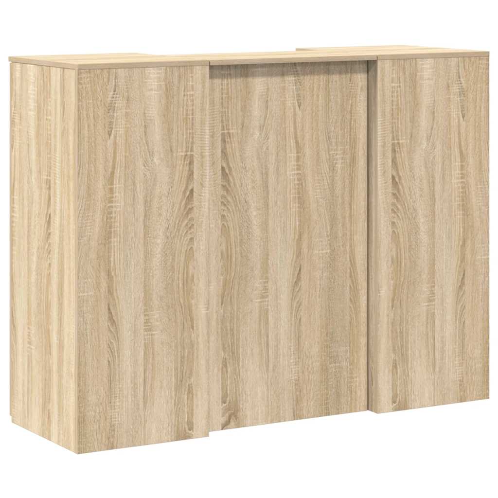 vidaXL Reception Desk Sonoma Oak 135x50x103.5 cm Engineered Wood