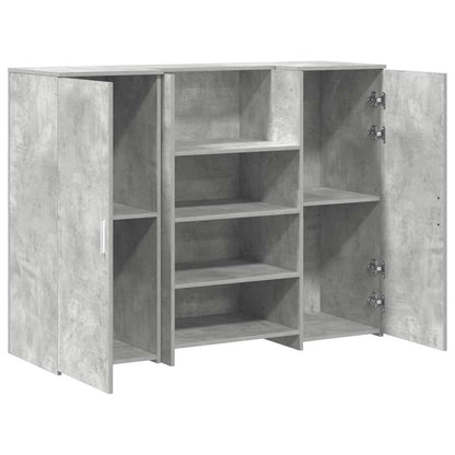 vidaXL Reception Desk Concrete Grey 135x50x103.5 cm Engineered Wood