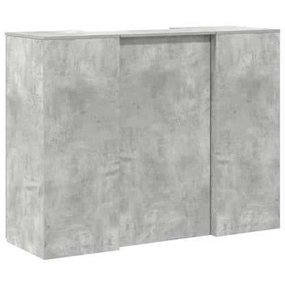 vidaXL Reception Desk Concrete Grey 135x50x103.5 cm Engineered Wood