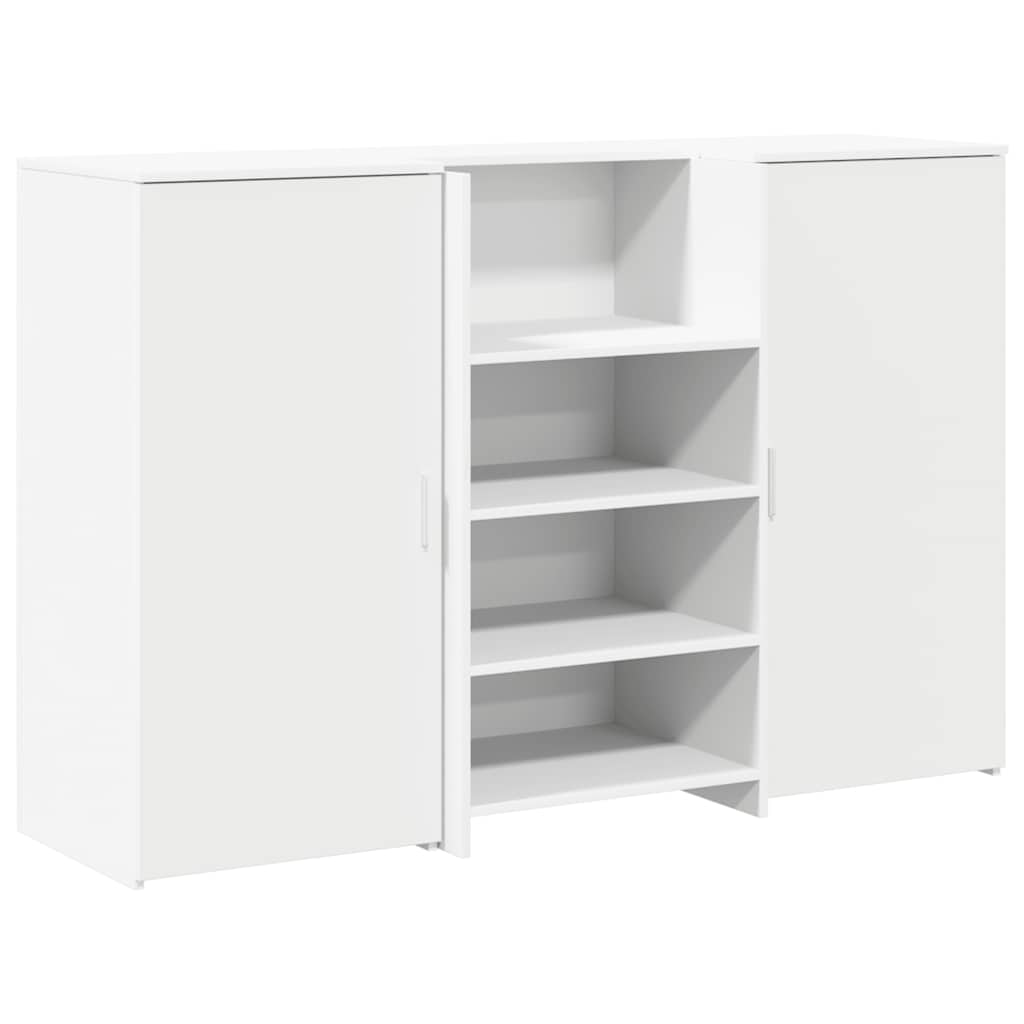 vidaXL Reception Desk White 155x50x103.5 cm Engineered Wood