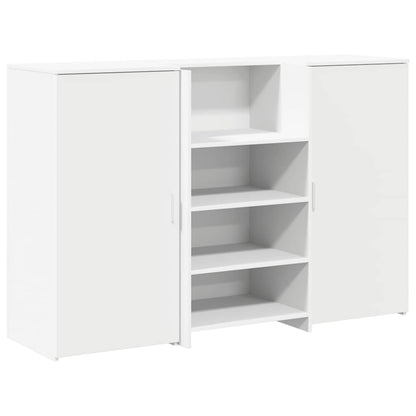 vidaXL Reception Desk White 155x50x103.5 cm Engineered Wood
