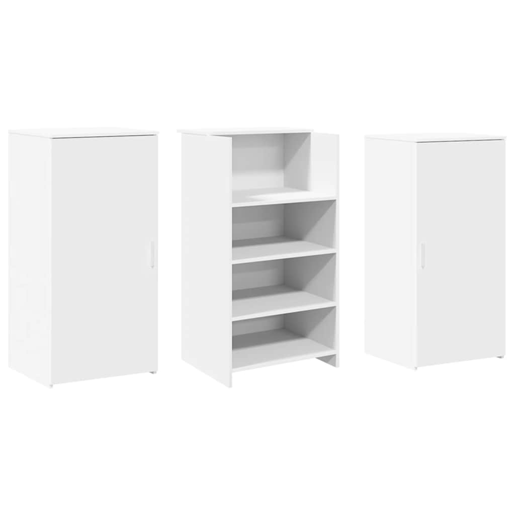vidaXL Reception Desk White 155x50x103.5 cm Engineered Wood