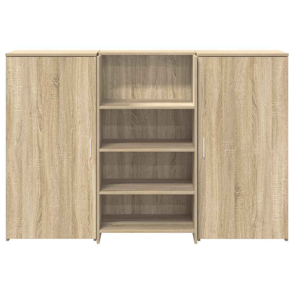 vidaXL Reception Desk Sonoma Oak 155x50x103.5 cm Engineered Wood