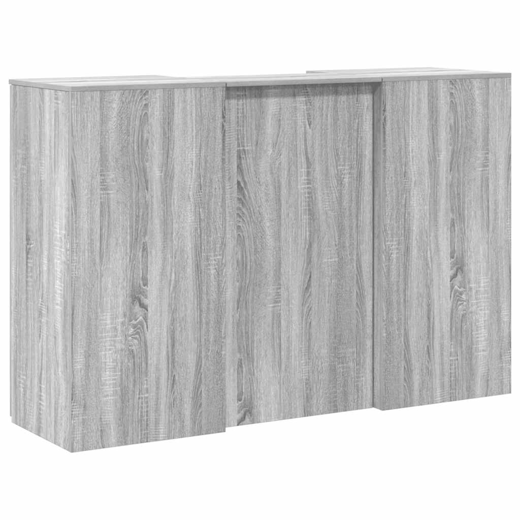 vidaXL Reception Desk Grey Sonoma 155x50x103.5 cm Engineered Wood