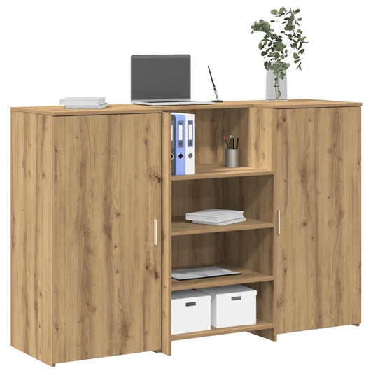 vidaXL Reception Desk Artisan Oak 155x50x103,5 cm Engineered Wood