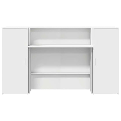 vidaXL Reception Desk White 180x50x103.5 cm Engineered Wood