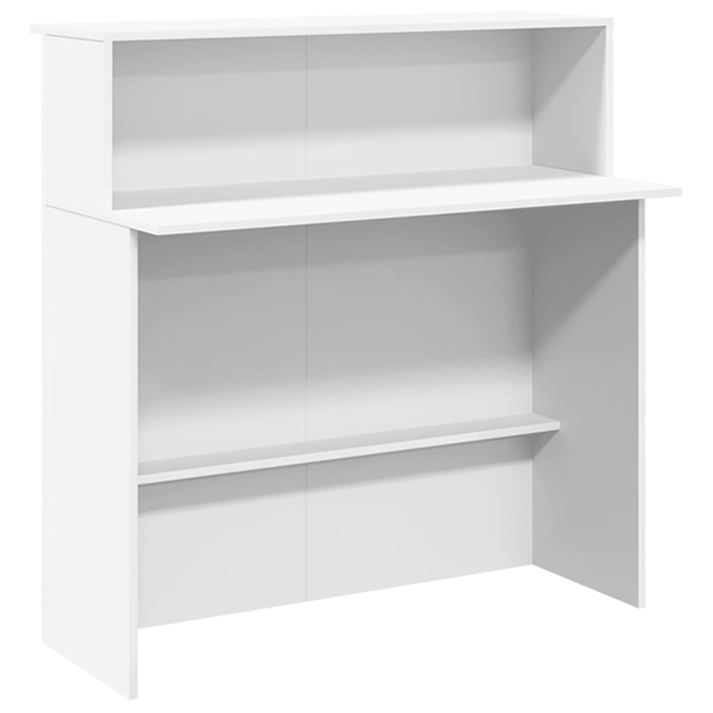 vidaXL Reception Desk White 180x50x103.5 cm Engineered Wood