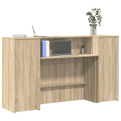 vidaXL Reception Desk Sonoma Oak 180x50x103.5 cm Engineered Wood