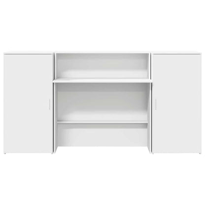 vidaXL Reception Desk White 200x50x103.5 cm Engineered Wood