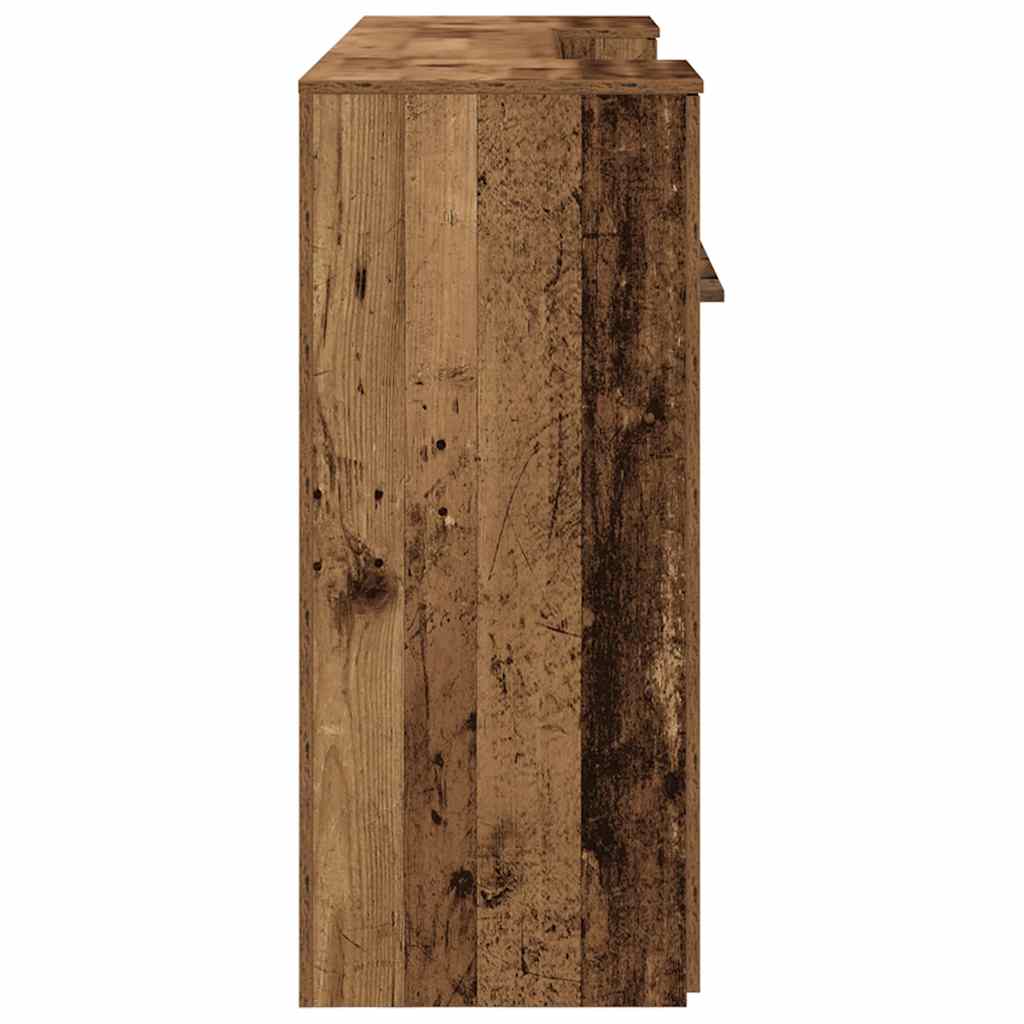 vidaXL Reception Desk Old Wood 200x50x103.5 cm Engineered Wood