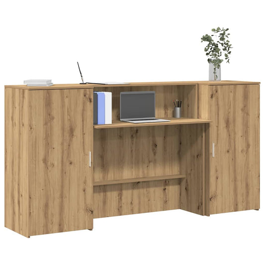 vidaXL Reception Desk Artisan Oak 200x50x103,5 cm Engineered Wood