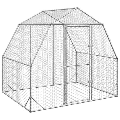 vidaXL Chicken Run 2,5x2x2,25 m Galvanised Steel