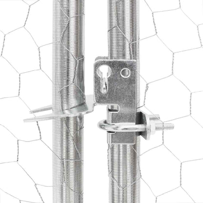 vidaXL Chicken Run 2,5x2x2,25 m Galvanised Steel
