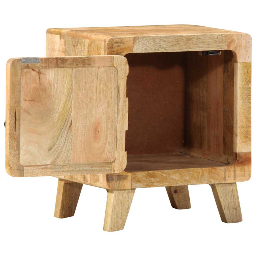 vidaXL Bedside Cabinet 40x32x46 cm Solid Wood Rough Mango
