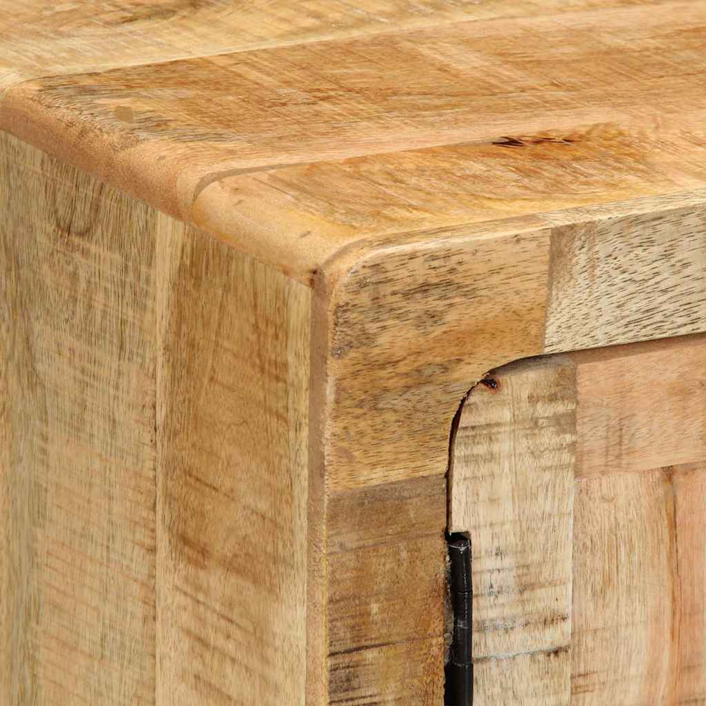 vidaXL Bedside Cabinet 40x32x46 cm Solid Wood Rough Mango