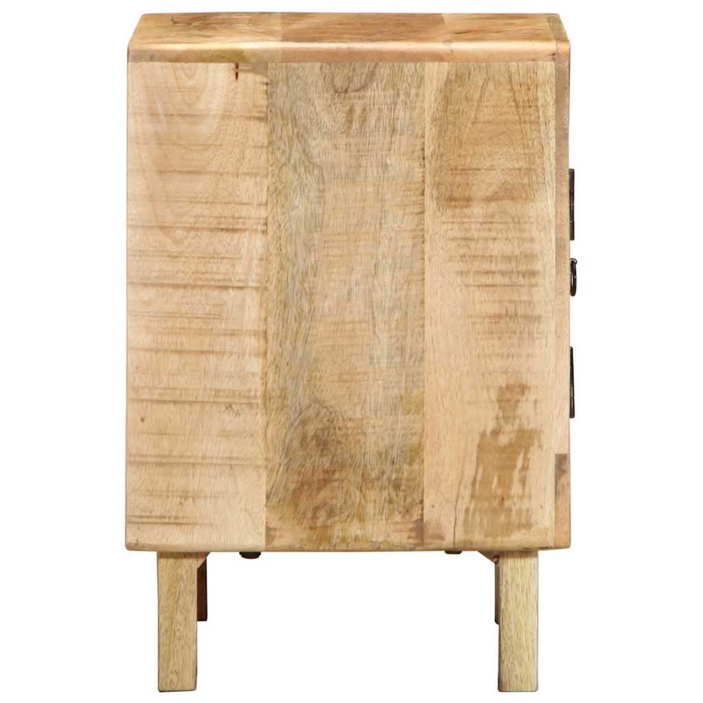 vidaXL Bedside Cabinet 2 pcs 40x32x46 cm Solid Wood Rough Mango