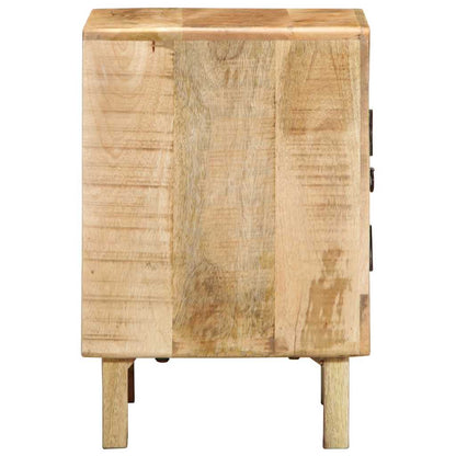 vidaXL Bedside Cabinet 2 pcs 40x32x46 cm Solid Wood Rough Mango