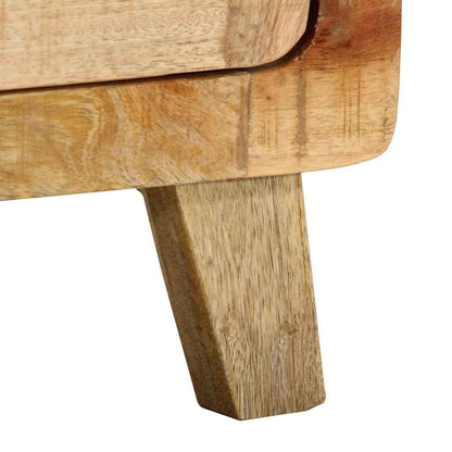 vidaXL Bedside Cabinet 2 pcs 40x32x46 cm Solid Wood Rough Mango
