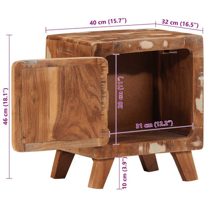 vidaXL Bedside Cabinet 40x32x46 cm Solid Wood Reclaimed