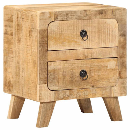 vidaXL Bedside Cabinet 40x32x46 cm Solid Wood Rough Mango